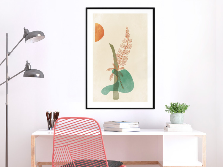 Wall Poster Lupine - unique abstraction with a plant and rounded shapes in boho style 129345 additionalImage 23