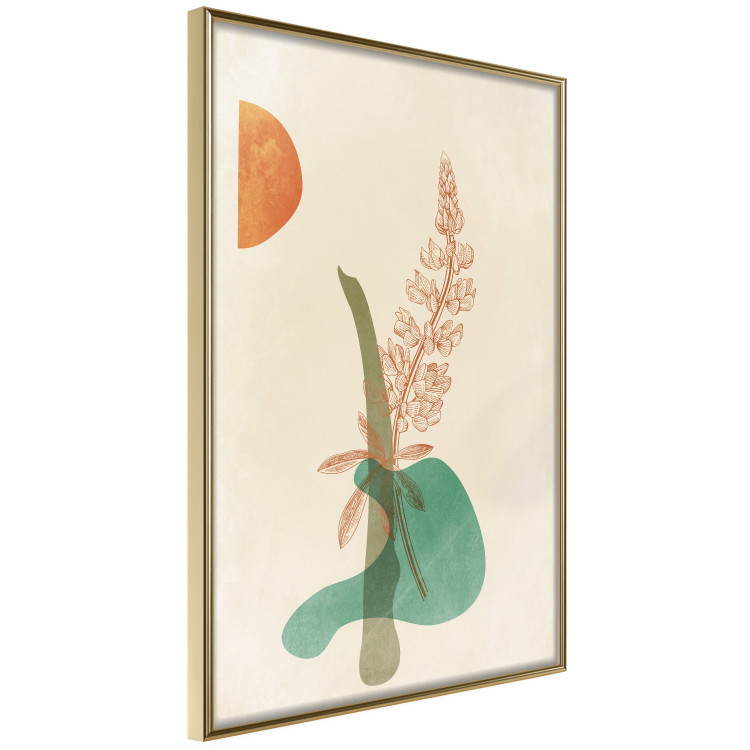 Wall Poster Lupine - unique abstraction with a plant and rounded shapes in boho style 129345 additionalImage 14