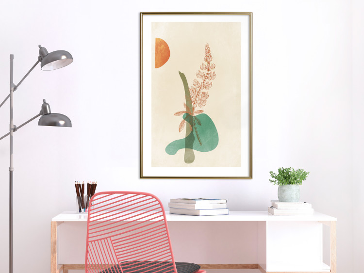 Wall Poster Lupine - unique abstraction with a plant and rounded shapes in boho style 129345 additionalImage 15