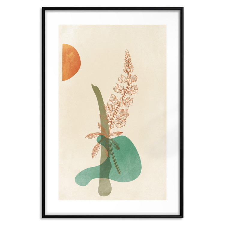 Wall Poster Lupine - unique abstraction with a plant and rounded shapes in boho style 129345 additionalImage 15