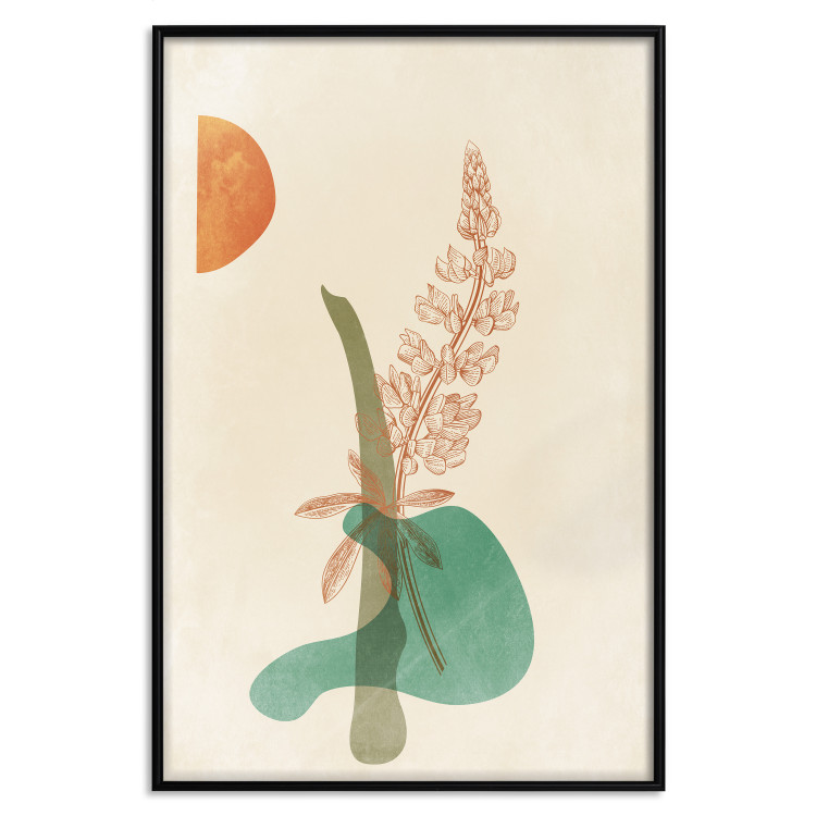 Wall Poster Lupine - unique abstraction with a plant and rounded shapes in boho style 129345 additionalImage 16