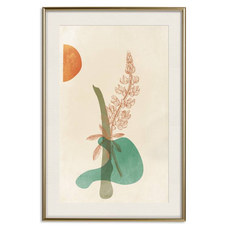 Wall Poster Lupine - unique abstraction with a plant and rounded shapes in boho style 129345 additionalImage 20