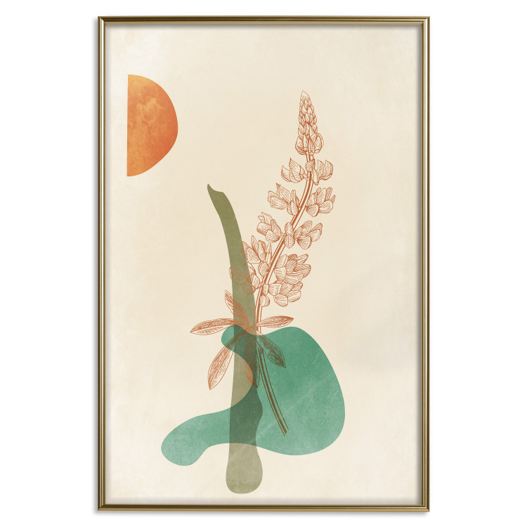 Wall Poster Lupine - unique abstraction with a plant and rounded shapes in boho style 129345 additionalImage 17