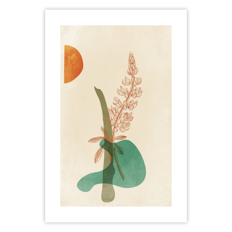 Wall Poster Lupine - unique abstraction with a plant and rounded shapes in boho style 129345 additionalImage 19