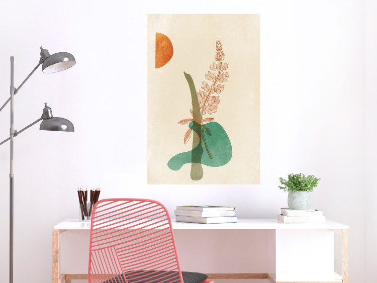 Wall Poster Lupine - unique abstraction with a plant and rounded shapes in boho style 129345 additionalImage 5