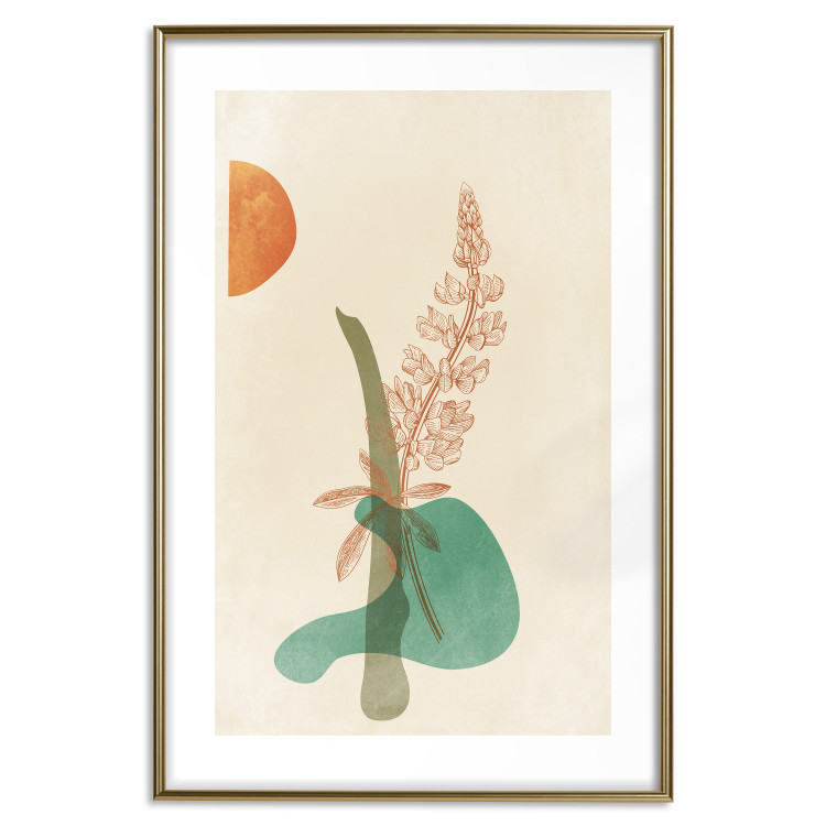 Wall Poster Lupine - unique abstraction with a plant and rounded shapes in boho style 129345 additionalImage 14