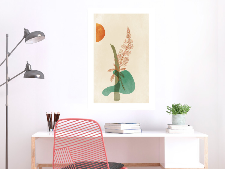 Wall Poster Lupine - unique abstraction with a plant and rounded shapes in boho style 129345 additionalImage 6