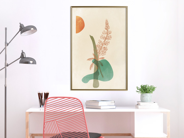 Wall Poster Lupine - unique abstraction with a plant and rounded shapes in boho style 129345 additionalImage 8