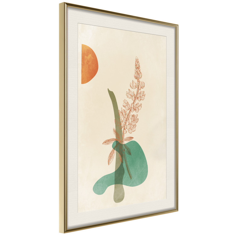 Wall Poster Lupine - unique abstraction with a plant and rounded shapes in boho style 129345 additionalImage 4