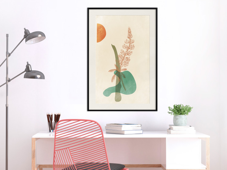 Wall Poster Lupine - unique abstraction with a plant and rounded shapes in boho style 129345 additionalImage 24