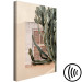 Canvas Art Print Spikes of Green (1-part) vertical - cactus landscape against a building backdrop 129445 additionalThumb 6