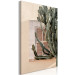 Canvas Art Print Spikes of Green (1-part) vertical - cactus landscape against a building backdrop 129445 additionalThumb 2