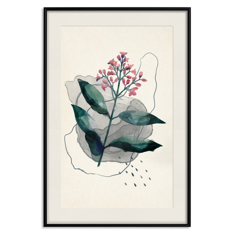 Wall Poster Watercolor Plant - abstract plant with flowers in watercolor style 129545 additionalImage 19