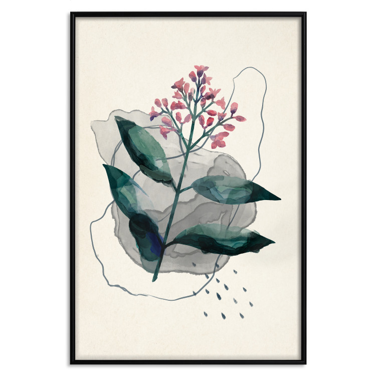 Wall Poster Watercolor Plant - abstract plant with flowers in watercolor style 129545 additionalImage 16