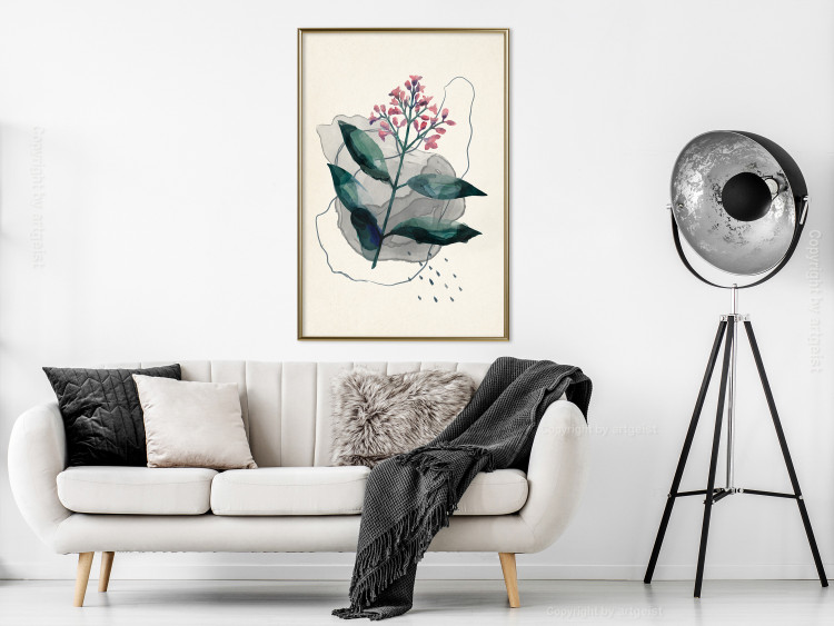 Wall Poster Watercolor Plant - abstract plant with flowers in watercolor style 129545 additionalImage 12