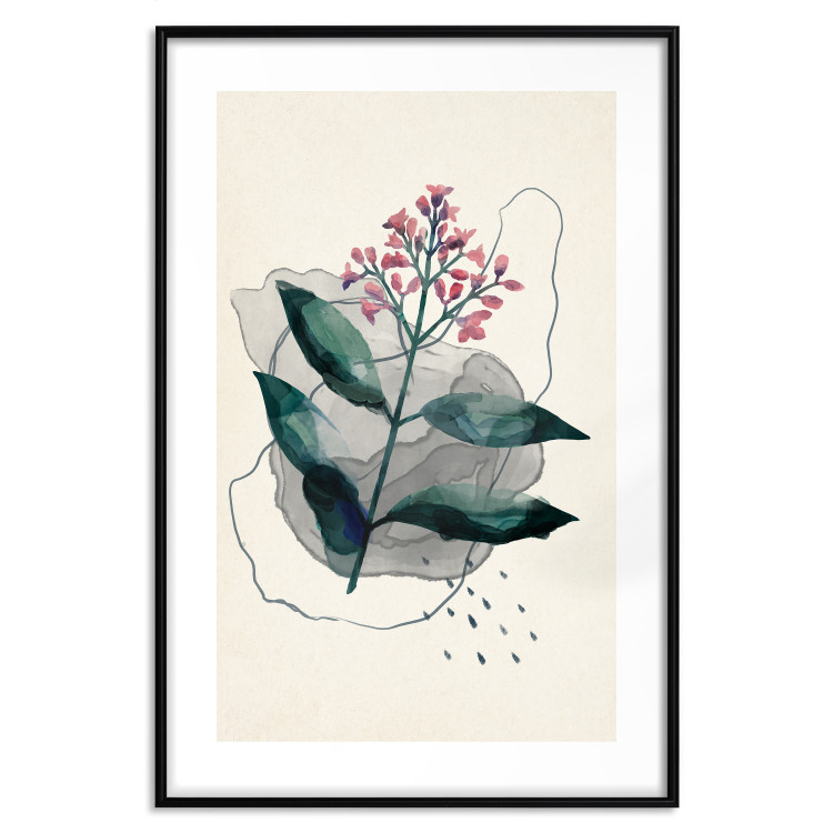 Wall Poster Watercolor Plant - abstract plant with flowers in watercolor style 129545 additionalImage 15