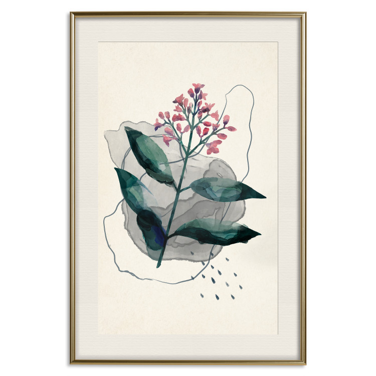 Wall Poster Watercolor Plant - abstract plant with flowers in watercolor style 129545 additionalImage 20