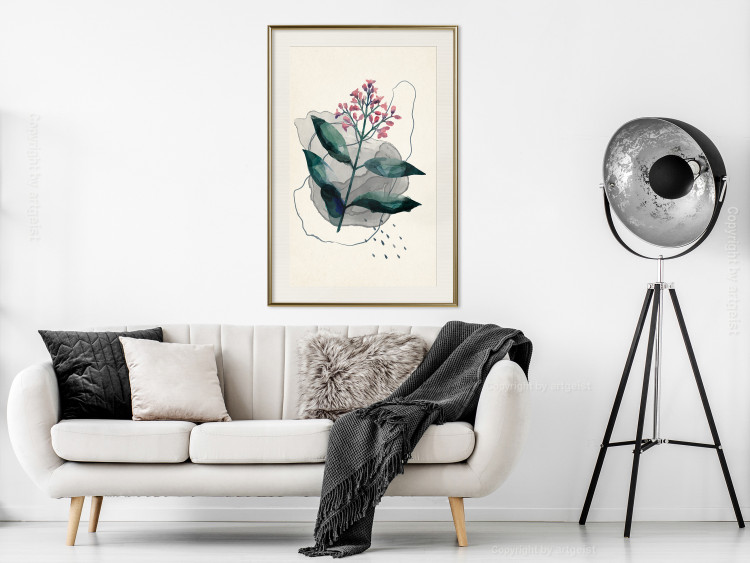 Wall Poster Watercolor Plant - abstract plant with flowers in watercolor style 129545 additionalImage 22