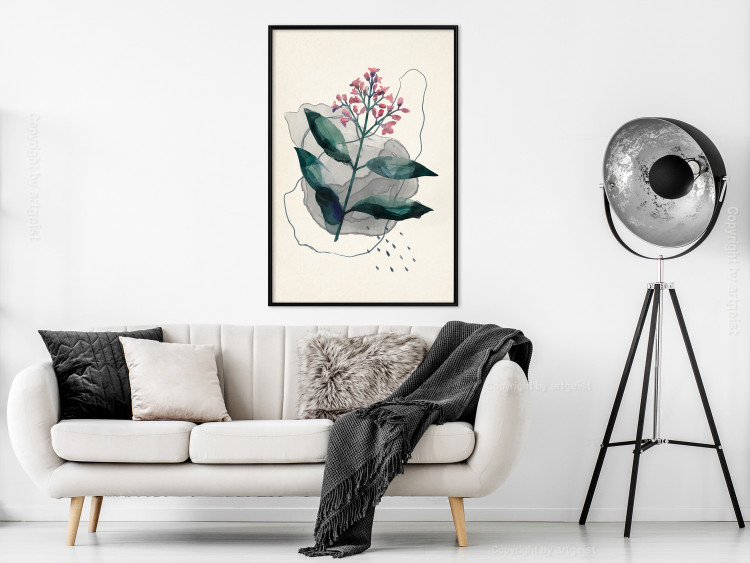 Wall Poster Watercolor Plant - abstract plant with flowers in watercolor style 129545 additionalImage 11
