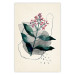Wall Poster Watercolor Plant - abstract plant with flowers in watercolor style 129545