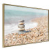 Poster Summer Moment - beach landscape with stones against the sea and clear sky 129845 additionalThumb 12