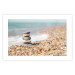 Poster Summer Moment - beach landscape with stones against the sea and clear sky 129845 additionalThumb 19