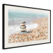 Poster Summer Moment - beach landscape with stones against the sea and clear sky 129845 additionalThumb 2