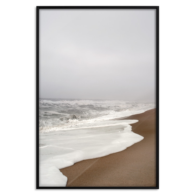 Poster Autumn Ebb - autumn landscape on the beach against the sea and sky 130345 additionalImage 15