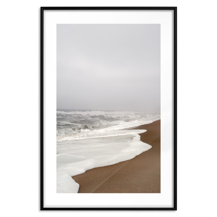 Poster Autumn Ebb - autumn landscape on the beach against the sea and sky 130345 additionalImage 16