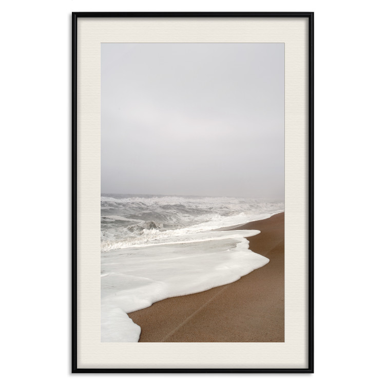 Poster Autumn Ebb - autumn landscape on the beach against the sea and sky 130345 additionalImage 19
