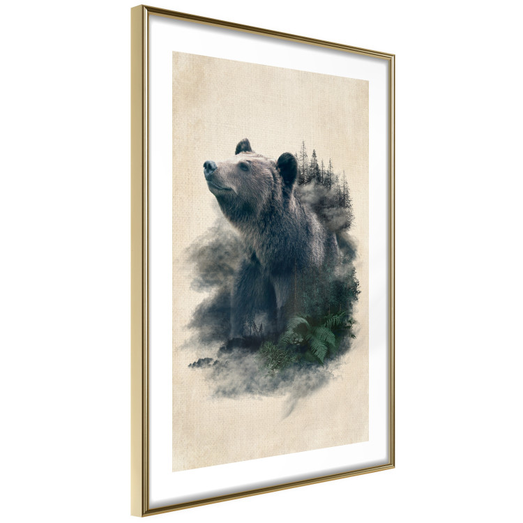 Wall Poster Bear Valley - whimsical animal among plants on a beige background 130445 additionalImage 9