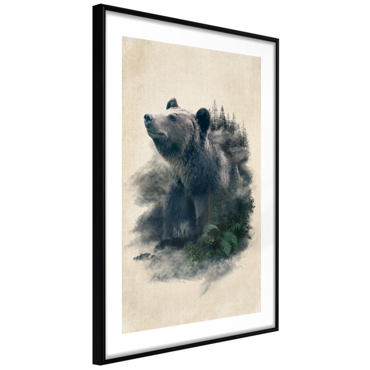 Wall Poster Bear Valley - whimsical animal among plants on a beige background 130445 additionalImage 8