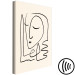 Canvas Lightness of Memories (1-piece) Vertical - face line art in boho style 130845 additionalThumb 6