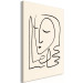 Canvas Lightness of Memories (1-piece) Vertical - face line art in boho style 130845 additionalThumb 2