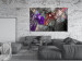 Canvas Print Connected fabrics - a colourful abstraction with two scarves 131645 additionalThumb 3