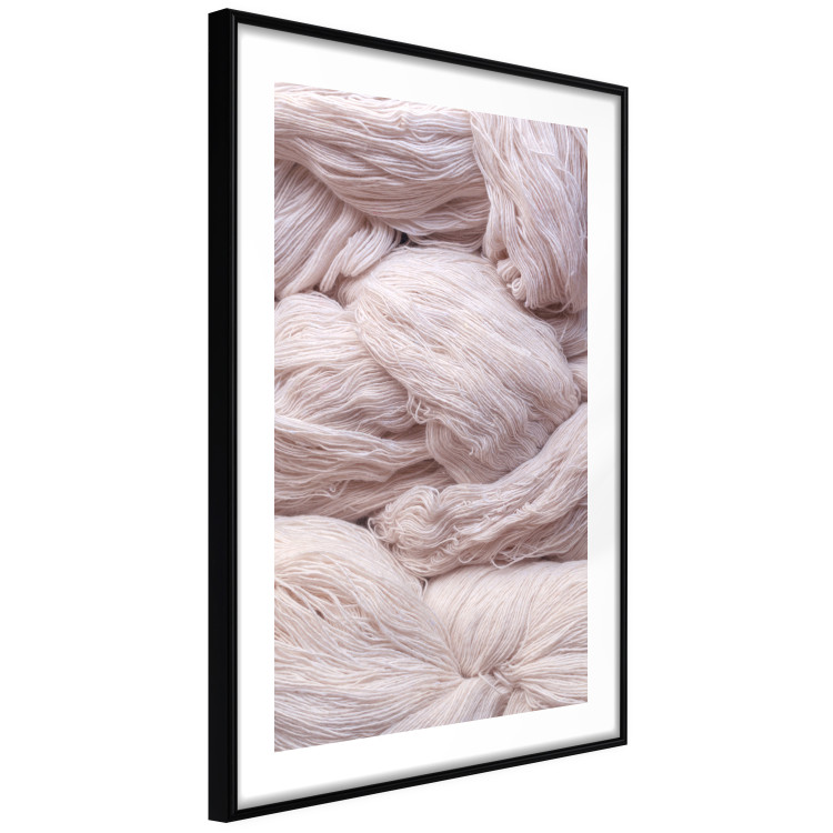 Poster Woolen Fantasy - pink fabric composition in the form of loose threads 131845 additionalImage 8