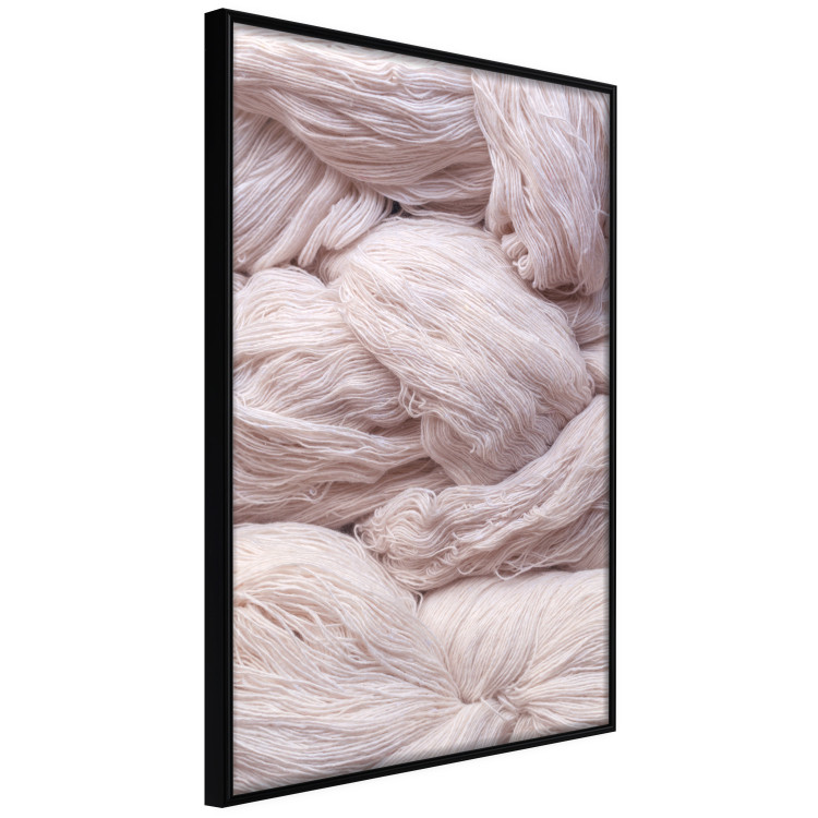 Poster Woolen Fantasy - pink fabric composition in the form of loose threads 131845 additionalImage 13