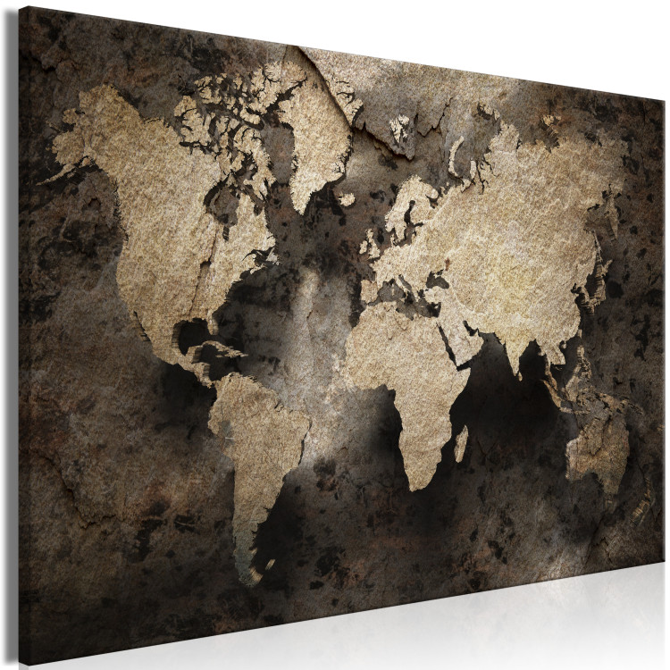 Large canvas print Map in Stone [Large Format] 132345 additionalImage 2