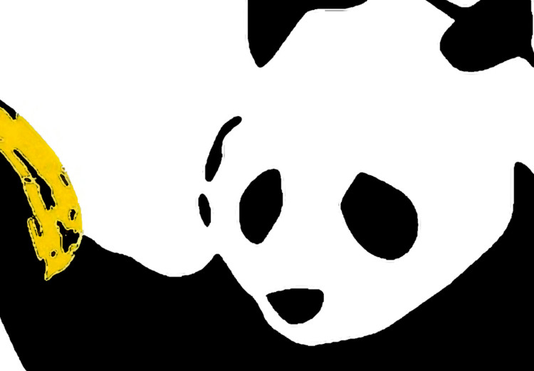Wall Poster Panda with Guns - black and white animal holding bananas on a white background 132445 additionalImage 7