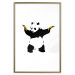 Wall Poster Panda with Guns - black and white animal holding bananas on a white background 132445 additionalThumb 14