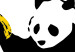 Wall Poster Panda with Guns - black and white animal holding bananas on a white background 132445 additionalThumb 7