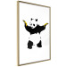 Wall Poster Panda with Guns - black and white animal holding bananas on a white background 132445 additionalThumb 5