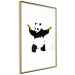 Wall Poster Panda with Guns - black and white animal holding bananas on a white background 132445 additionalThumb 6