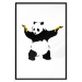 Wall Poster Panda with Guns - black and white animal holding bananas on a white background 132445 additionalThumb 24
