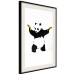 Wall Poster Panda with Guns - black and white animal holding bananas on a white background 132445 additionalThumb 3