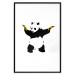 Wall Poster Panda with Guns - black and white animal holding bananas on a white background 132445 additionalThumb 17