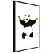 Wall Poster Panda with Guns - black and white animal holding bananas on a white background 132445 additionalThumb 8