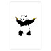 Wall Poster Panda with Guns - black and white animal holding bananas on a white background 132445 additionalThumb 25