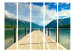 Room Separator Pier on a Mountain Lake II (5-piece) - wooden planks over water 132745 additionalThumb 3