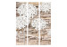 Room Separator Flowers on Stone (3-piece) - collage of white flowers on a brick background 133145 additionalThumb 3